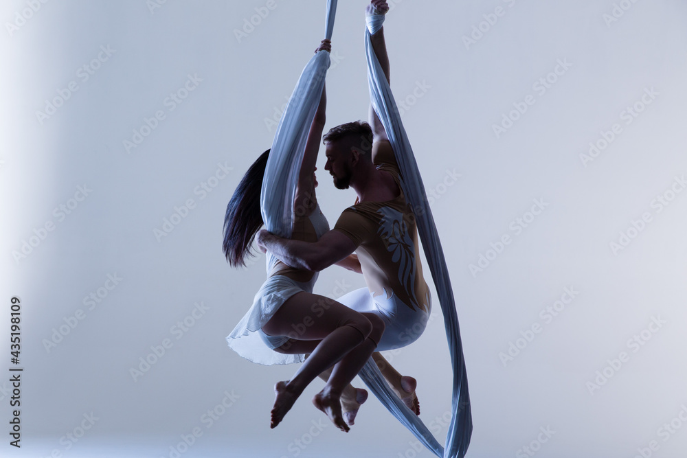 Aerial Ropes Gymnastics Couple of beautiful aerial gymnasts from Ukraine