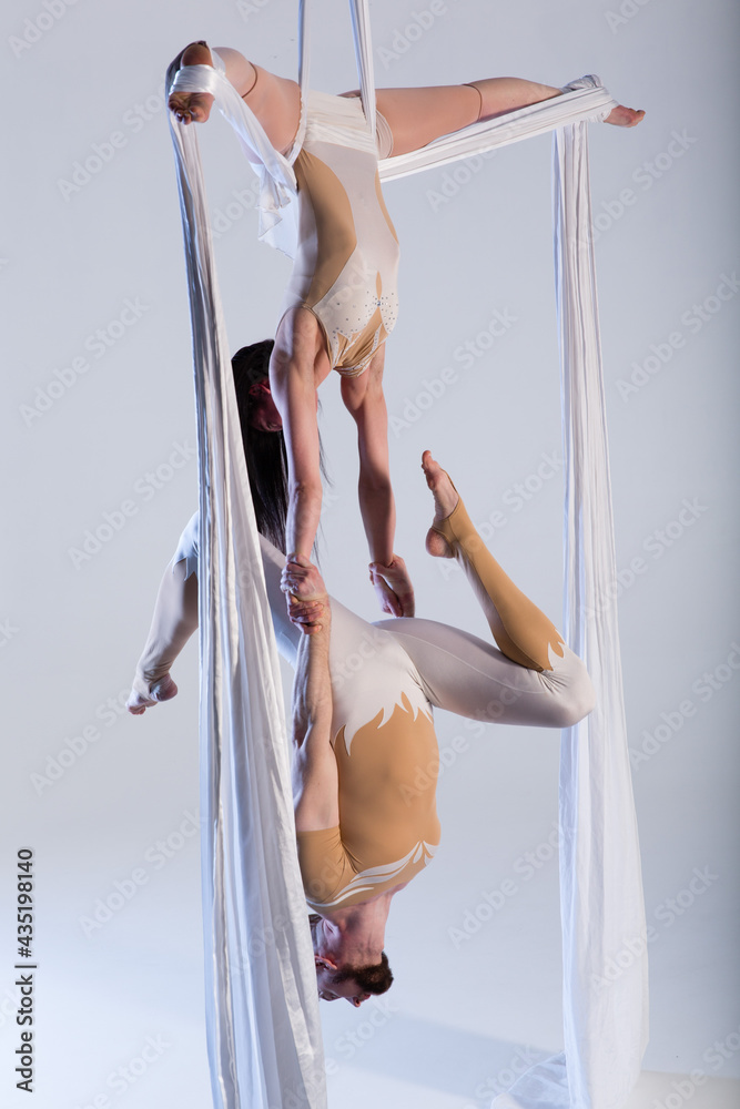 Aerial Ropes Gymnastics Couple of beautiful aerial gymnasts from Ukraine