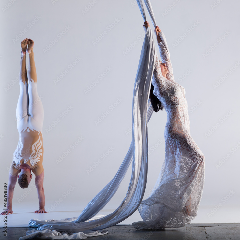 Aerial Ropes Gymnastics Couple of beautiful aerial gymnasts from Ukraine