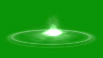 Wall Mural - Magic waves and smoke motion graphics with green screen background