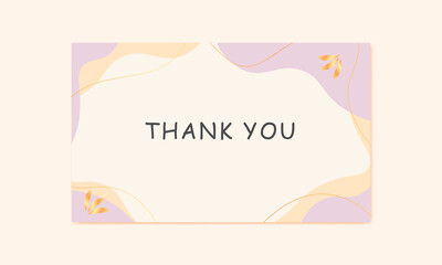 Wall Mural - thank you card template illustration vector background