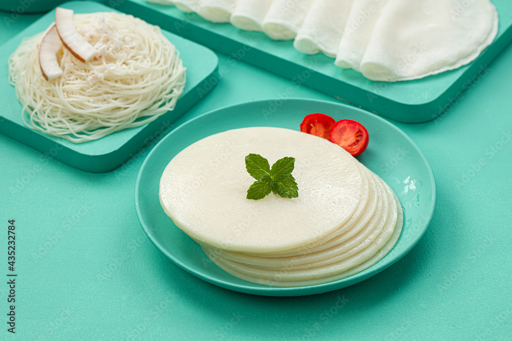 Rice Pathiri and Ideyappam Stock Photo | Adobe Stock