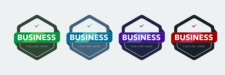 Poster - badge logo icon vector. company training modern badge certificates to determine based on criteria.