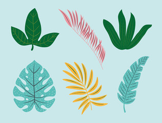 Sticker - leaves icon collection