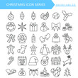 © Claude - Thin line Christmas and holiday theme vector set on a white background. Fully editable and royalty-free.
