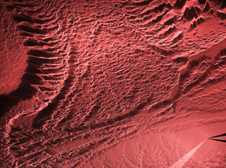 Fototapete - Abstract color dynamic background with lighting effect. Fractal wavy. Fractal art