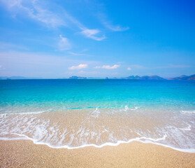 Sandy beach and beautiful tropical sea