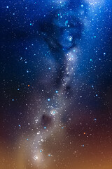 Sticker - night starry sky. milky way, stars and nebula. space vector background