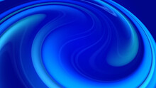 3d Rendering Of Abstract Background With Blue Twisted Gradient Of Colors. Beautiful Mixing Colors Of Paint. Beautiful Soft Color Transitions. Shades Of Blue