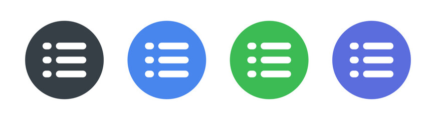 Aufkleber - Hamburger menu symbol. List icon vector illustration