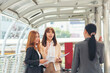 © aFotostock - Business Partner using laptop online meeting team Partnership businessman, businesswoman talking together. Diversity Asian Business Partner online meeting trust teamwork. Asian Business team meeting.