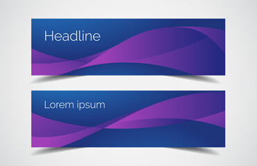 Wall Mural - set of modern design - vector web banners design background or header templates, horizontal advertis