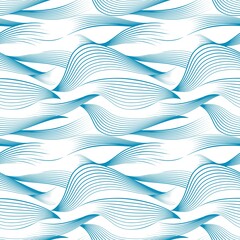 Wall Mural - wavy geometric seamless print