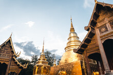 Golden Thai Temples And Pagodas