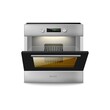 Template of electric oven with open door realistic vector illustration isolated.