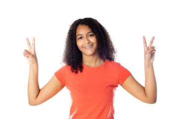 Wall Mural - Beautiful african teenager with afro hair