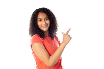 Sticker - Beautiful african teenager with afro hair