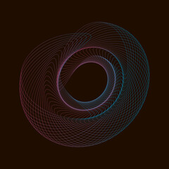 Wall Mural - Abstract decorative floral pattern of spirograph. For a design project, coupon, template, gift certificate.
