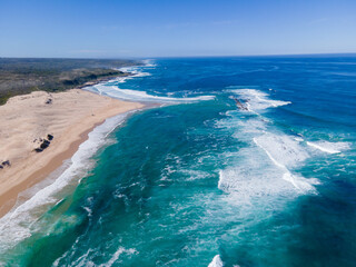 Poster - Aerial landscape of coastline seen from a drone