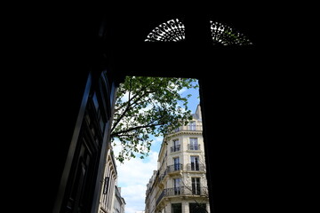 Wall Mural - In a small street of Paris. July 2021.