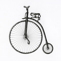 Wall Mural - Hand drawn penny farthing bicycle