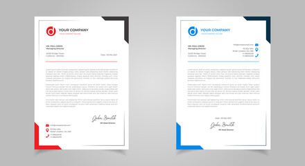Poster - abstract letterhead design modern business letterhead design template
