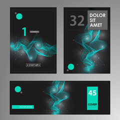 Poster - Vector smoke. Cover design template. Presentation modern background