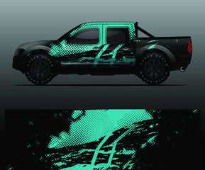 Truck decal graphic wrap vector, abstract background