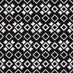 Poster - White rhombuses and black background. Vector ornament.