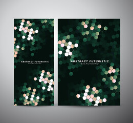Wall Mural - Art hexagons technology background. Abstract communication concept futuristic digital innovation. Vector background.