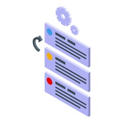 Poster - Task schedule message icon. Isometric of Task schedule message vector icon for web design isolated on white background