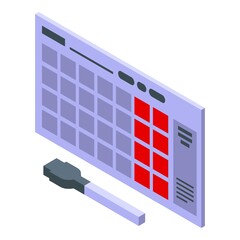 Poster - Task schedule wall calendar icon. Isometric of Task schedule wall calendar vector icon for web design isolated on white background