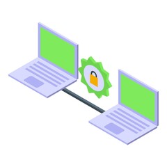 Poster - Laptop ssl certificate icon. Isometric of Laptop ssl certificate vector icon for web design isolated on white background