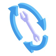 Poster - Repair backup icon. Isometric of Repair backup vector icon for web design isolated on white background