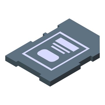 SD card backup icon. Isometric of SD card backup vector icon for web design isolated on white background