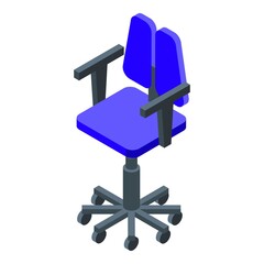 Poster - Ergonomic kid chair icon. Isometric of Ergonomic kid chair vector icon for web design isolated on white background