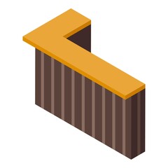 Poster - Bar counter icon. Isometric of Bar counter vector icon for web design isolated on white background