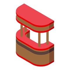Poster - Street bar counter icon. Isometric of Street bar counter vector icon for web design isolated on white background