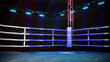 © AStakhiv - Empty boxing arena waiting new round 3d render illustration