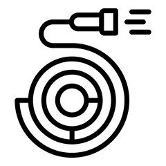 Poster - Emergency hose icon. Outline Emergency hose vector icon for web design isolated on white background