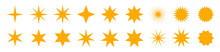 Set Of Black Starburst. Star. Collection Of Trendy Stars Shapes. Vector Icons For Apps And Websites.