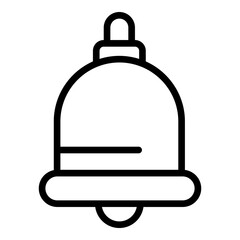 Poster - School bell icon. Outline School bell vector icon for web design isolated on white background