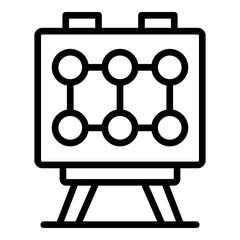Poster - School desk icon. Outline School desk vector icon for web design isolated on white background