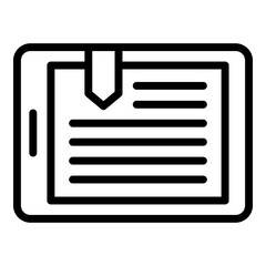 Poster - Elearning icon. Outline Elearning vector icon for web design isolated on white background