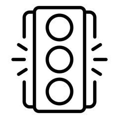 Poster - Traffic lights icon. Outline Traffic lights vector icon for web design isolated on white background