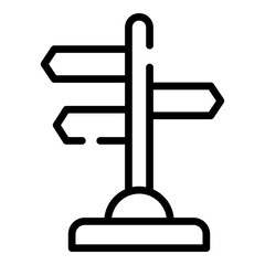 Poster - Direction indicator icon. Outline Direction indicator vector icon for web design isolated on white background
