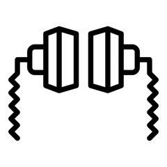 Poster - Reanimate defibrillator icon. Outline Reanimate defibrillator vector icon for web design isolated on white background