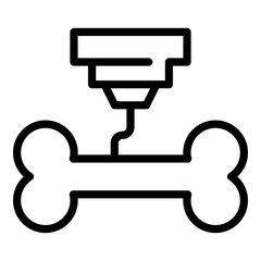 Poster - bone bioprinting icon. outline bone bioprinting vector icon for web design isolated on white backgro