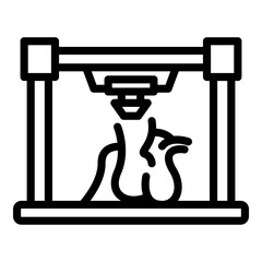 Poster - Future bioprinting icon. Outline Future bioprinting vector icon for web design isolated on white background