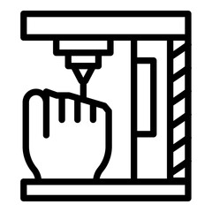 Poster - Implant bioprinting icon. Outline Implant bioprinting vector icon for web design isolated on white background